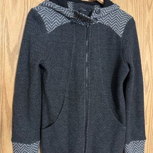 Prana Black and Gray Chevron Jacket
